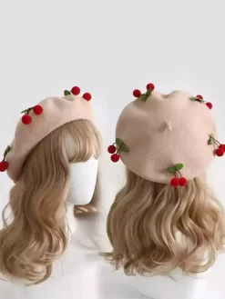 Sweet Lolita Hat Red Accessory Polyester Lolita Accessories