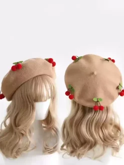Sweet Lolita Hat Red Accessory Polyester Lolita Accessories
