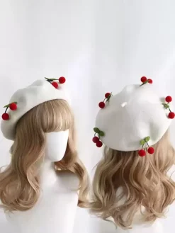 Sweet Lolita Hat Red Accessory Polyester Lolita Accessories