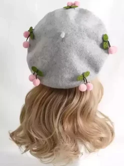 Sweet Lolita Hat Red Accessory Polyester Lolita Accessories