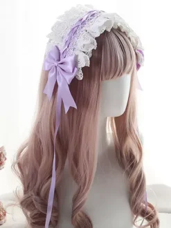 Sweet Lolita Headdress Lace Bows Lolita Headband