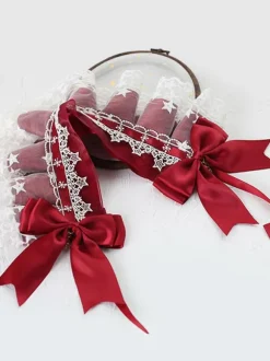 Sweet Lolita Headdress Lace Bows Headband Headwear