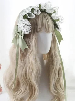 Sweet Lolita Headdress Lace Bows Headband Headwear