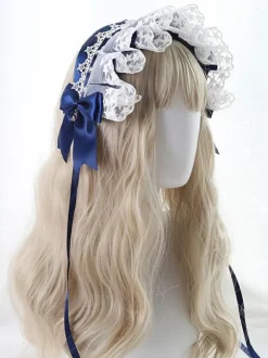 Sweet Lolita Headdress Lace Bows Headband Headwear