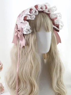 Sweet Lolita Headdress Lace Bows Headband Headwear
