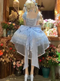 Sweet Lolita Jsk Dress Glaze Fantasy Sleeveless Ruffle Embroidery Bowknot 4 Colors