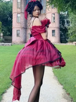 Sweet Lolita Jsk Dress Glaze Fantasy Sleeveless Ruffle Embroidery Bowknot 4 Colors