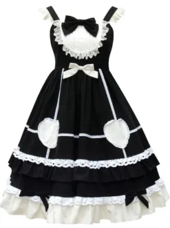 Sweet Lolita JSK Dress Neverland Bows Ruffles Lolita Jumper Skirts
