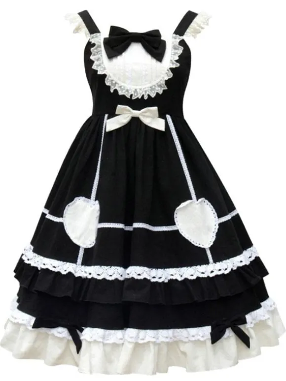 Sweet Lolita JSK Dress Neverland Bows Ruffles Lolita Jumper Skirts