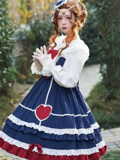 Sweet Lolita JSK Dress Neverland Bows Ruffles Lolita Jumper Skirts