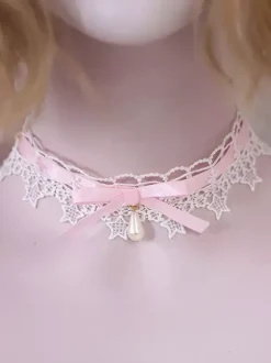Sweet Lolita Necklace Bows Lace Choker
