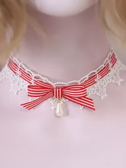 Sweet Lolita Necklace Bows Lace Choker