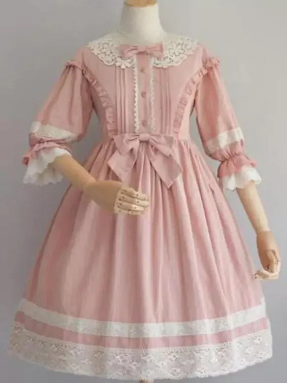 Sweet Lolita OP Dress Black Ruffles Lolita One Piece Dresses