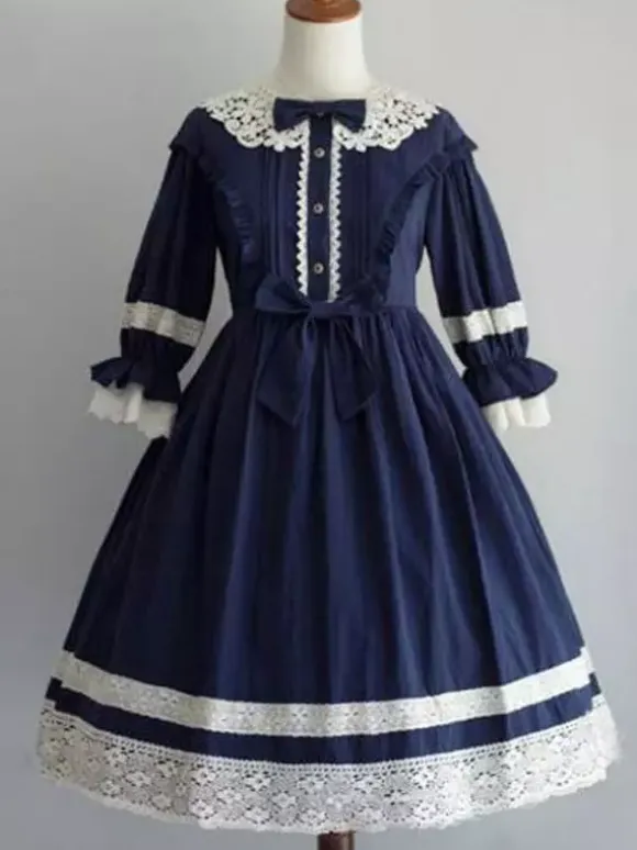 Sweet Lolita OP Dress Black Ruffles Lolita One Piece Dresses