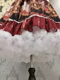 Sweet Lolita Petticoats Polyester Tiered Ruffles White Lolita Skirt