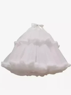 Sweet Lolita Petticoats Polyester Tiered Ruffles White Lolita Skirt