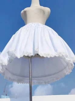 Sweet Lolita Petticoats Polyester Gothic Lolita Petticoat Woman's White Lace Lolita Underskirt