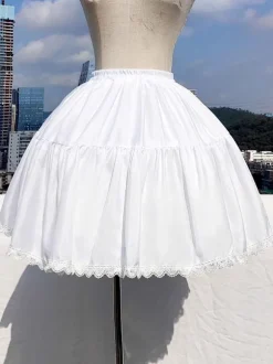 Sweet Lolita Petticoats Polyester Gothic Lolita Petticoat Woman's White Lace Lolita Underskirt