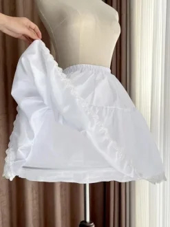 Sweet Lolita Petticoats Polyester Gothic Lolita Petticoat Woman's White Lace Lolita Underskirt