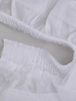 Sweet Lolita Petticoat White Short Organza Tiered Tu Tu Skirt