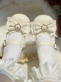 Sweet Lolita Shoes Light Sky Blue Bows PU Leather Puppy Heel Lolita Pumps