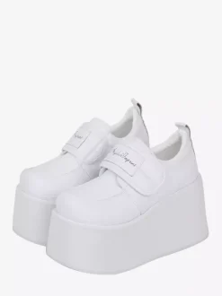 Sweet Lolita Shoes White PU Leather Platform Lolita Pumps