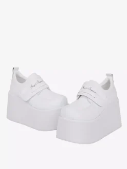 Sweet Lolita Shoes White PU Leather Platform Lolita Pumps