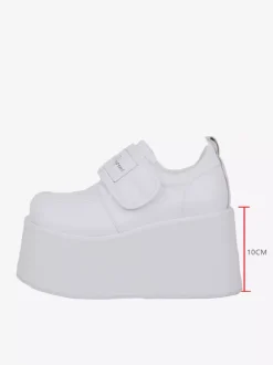 Sweet Lolita Shoes White PU Leather Platform Lolita Pumps