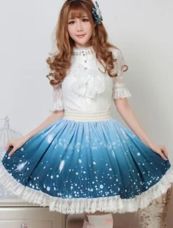 Sweet Lolita Skirt Wizard Of The Night Kawaii Lolita SK Lolita Skirt