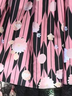 Sweet Lolita SK Lace as image Floral Print Lolita Skirts