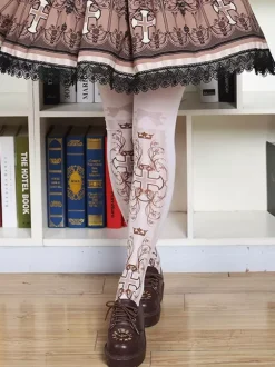 Sweet Lolita Socks Pinks Printed Lolita Stocking
