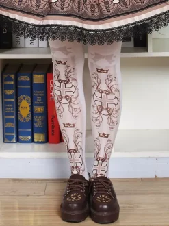 Sweet Lolita Socks Pinks Printed Lolita Stocking