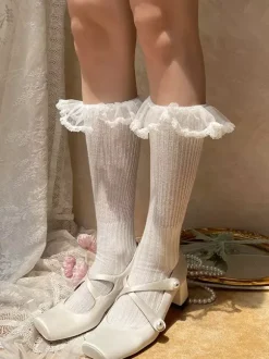 Sweet Lolita Stocking Black Accessory Polyester Lolita Accessories