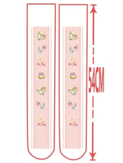 Sweet Lolita Stockings Pink Printed Lolita Knee High Socks