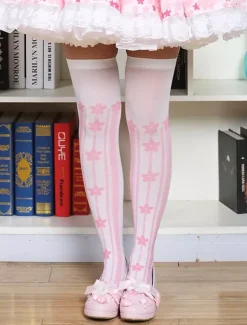 Sweet Lolita Stockings Printed Lolita Knee High Socks