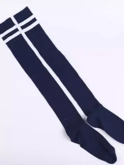 Sweet Lolita Stocking Two Tone Stripe Cotton Knee High Socks