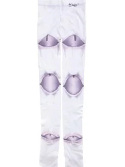 Sweet Lolita Tights Printed White Velvet Lolita Pantyhose