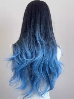 Sweet Lolita Wig Blue Long Heat-resistant Fiber Highlighting Hair Lolita Accessories