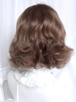 Sweet Lolita Wig Coffee Brown Short Heat-resistant Fiber Lolita Accessories