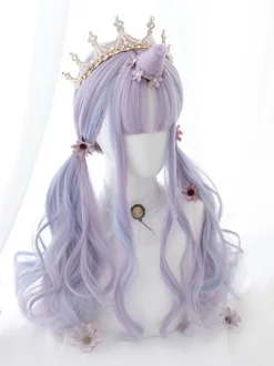 Sweet Lolita Wig Long Tousled Heat-resistant Fiber Lavender Lolita Accessories