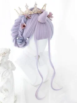 Sweet Lolita Wig Long Tousled Heat-resistant Fiber Lavender Lolita Accessories
