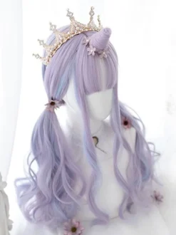 Sweet Lolita Wig Long Tousled Heat-resistant Fiber Lavender Lolita Accessories