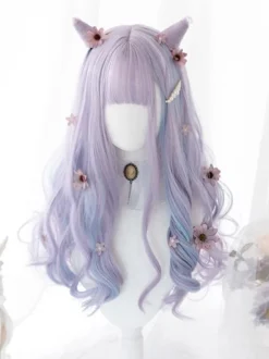 Sweet Lolita Wig Long Tousled Heat-resistant Fiber Lavender Lolita Accessories