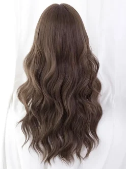 Sweet Lolita Wig Long Tousled Heat-resistant Fiber Deep Brown Lolita Accessories