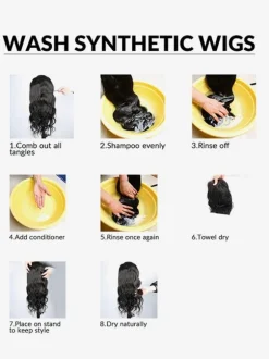 Sweet Lolita Wigs Brownish Black Long Heat-resistant Fiber Lolita Accessories