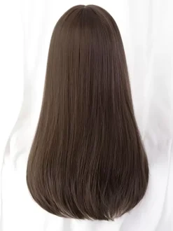 Sweet Lolita Wigs Deep Brown Long Heat-resistant Fiber Tousled Lolita Accessories