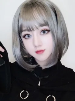 Sweet Lolita Wig Short Bob Light Gray Lolita Hair Wig