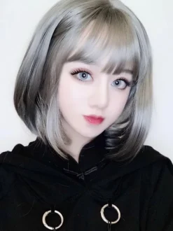 Sweet Lolita Wig Short Bob Light Gray Lolita Hair Wig