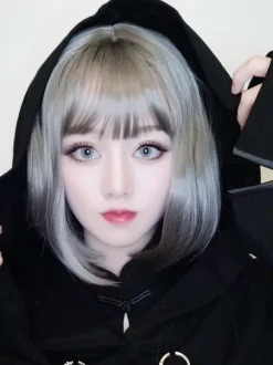 Sweet Lolita Wig Short Bob Light Gray Lolita Hair Wig