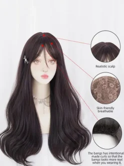 Sweet Lolita Wigs Long Heat-resistant Fiber as image Lolita Accessories